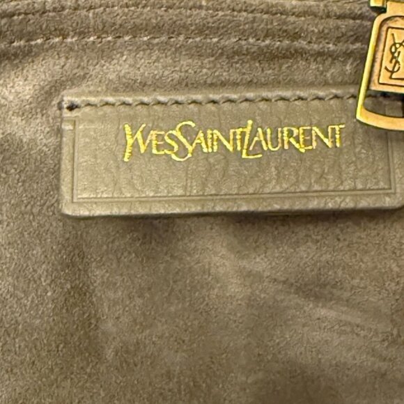 Yves Saint Laurent Muse Two Hand Bag Tote Bag Gray Beige - Picture 8 of 12
